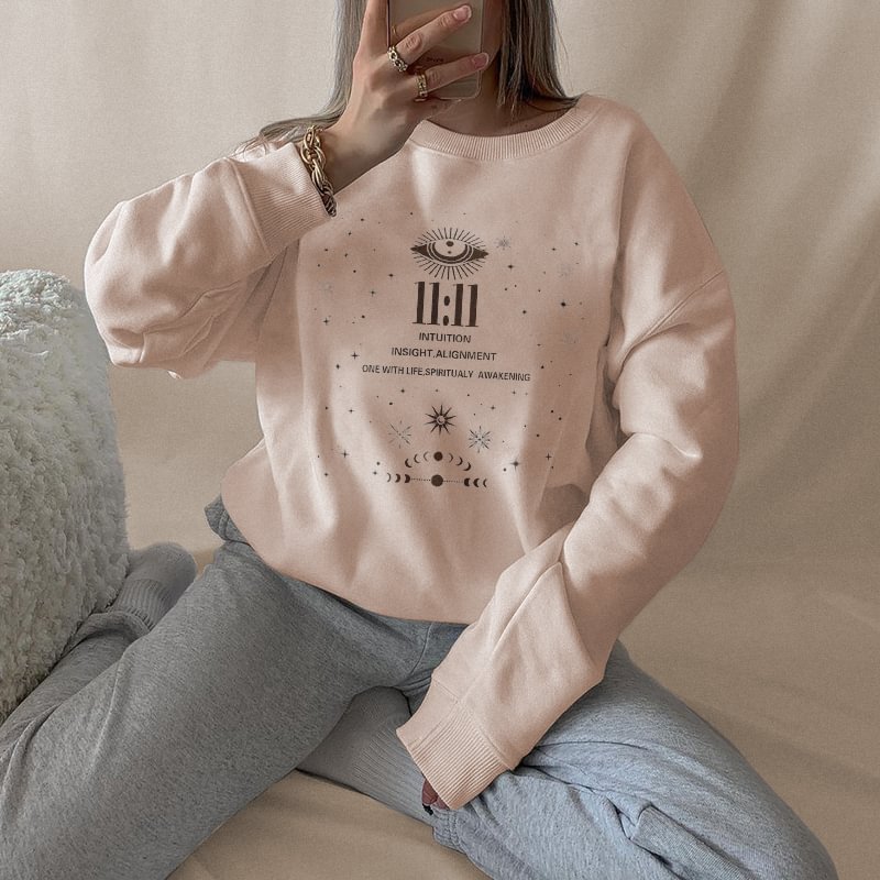   Angel Number 11: 11 Print Women's Pullover Sweatshirt - Neojana