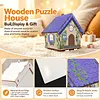 DIY 3D Diamond Painting Wooden Puzzle, Jigsaw Puzzle Diamond Art Holiday Party Xmas Decorations Hanging Kits