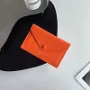 Minimalist Lychee-Grain Envelope Leather Card Holder