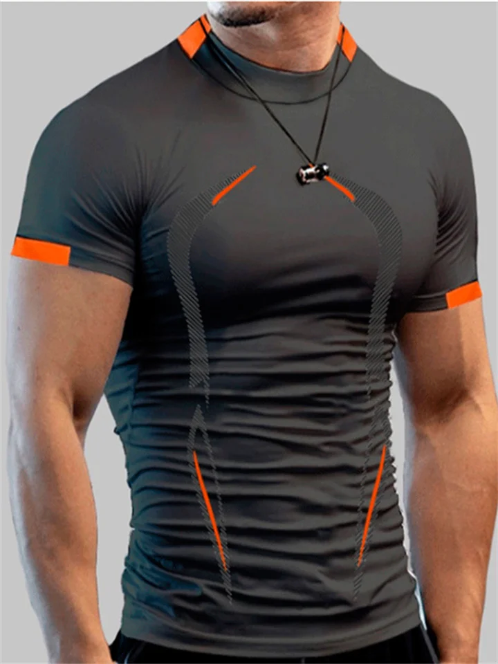 Men's T shirt Tee Moisture Wicking Shirts Plain Round Neck Sports Fitness Short Sleeve Clothing Apparel Muscle Athleisure Comfortable Athletic | 168DEAL