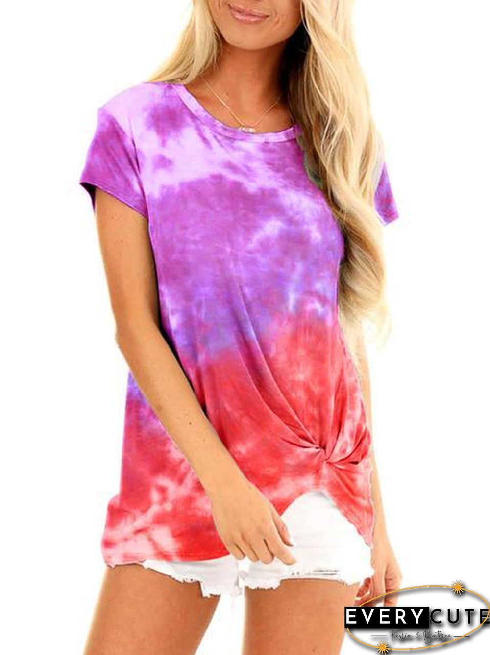 Tie-Dye Round Neck T-Shirt