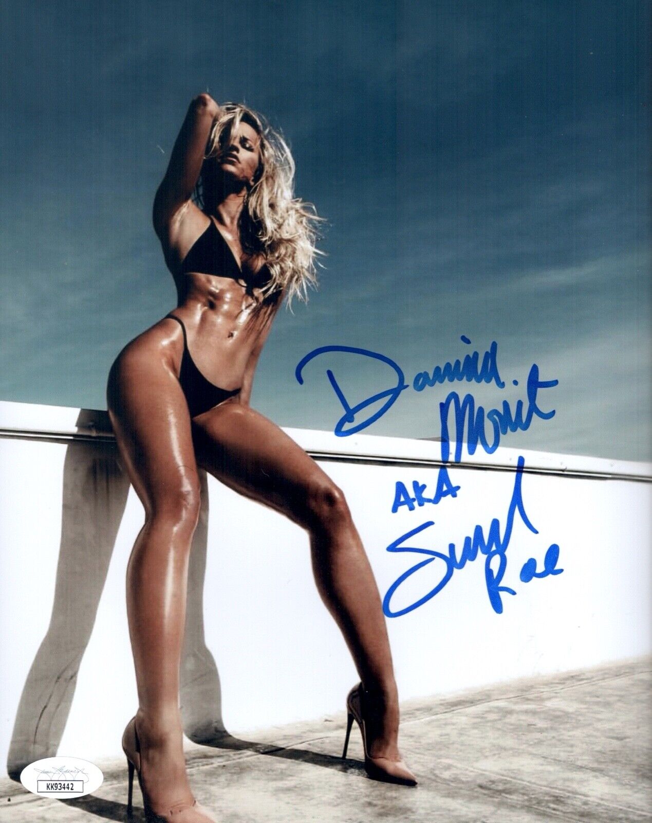 DANIELLE MONET Signed SUMMER RAE 8x10 Photo Poster painting WWE DIVA Autograph JSA COA Cert