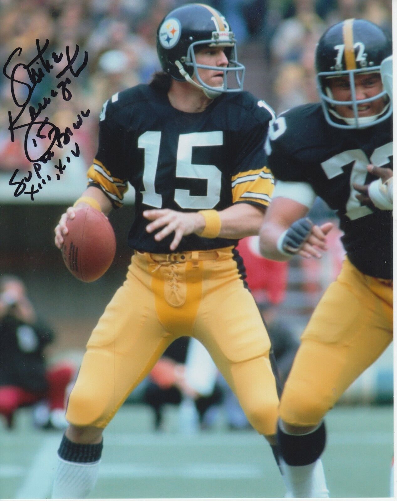 Mike Kruczek W/SB Inscriptions #0 8x10 Signed Photo Poster painting w/ COA Pittsburgh Steelers