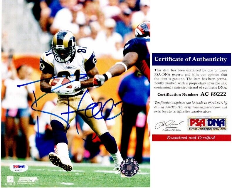 Torry Holt Signed - Autographed St. Louis Rams 8x10 inch Photo Poster painting PSA/DNA COA