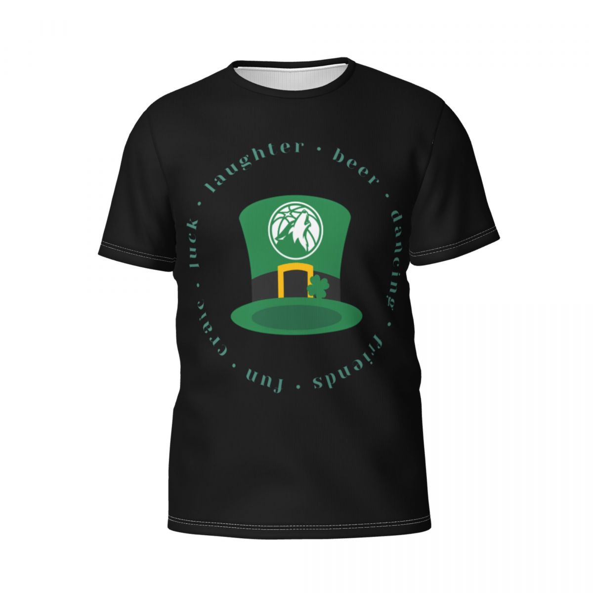 Minnesota Timberwolves Green Lucky St Patrick's Day Printed Men's T-Shirt