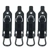 4 Pcs Shovel Mount Multipurpose Metal Rubber Clamps for Roof Rack (Black)