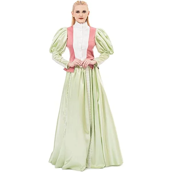 Victorian Dress Renaissance Colonial Costume for Women Walking Dress Medieval Wedding Dress Ball Gown