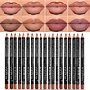 14 Color Nude Matte Lipstick Pencil Long-lasting Waterproof Lip Pencil High Pigmented Lip Liner Lip Makeup Tool