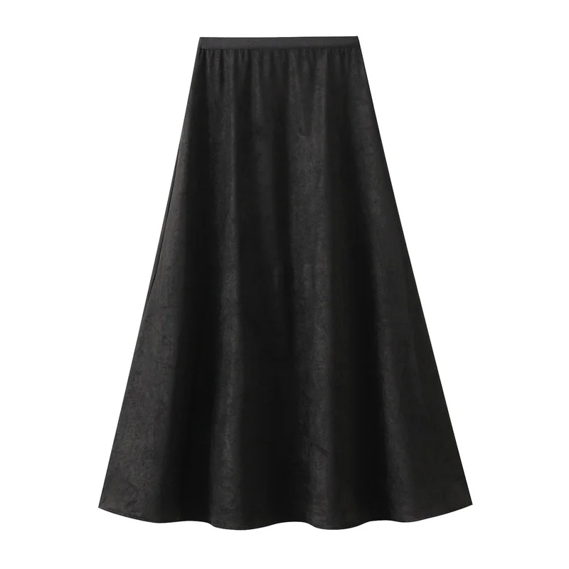 Nigikala Nigikala Hanging Half-Body Dress 2025 Autumn High Waist Is Thin And Covered With Meat A-Shaped Skirt Temperament Long Skirt Umbrella Skirt 2218