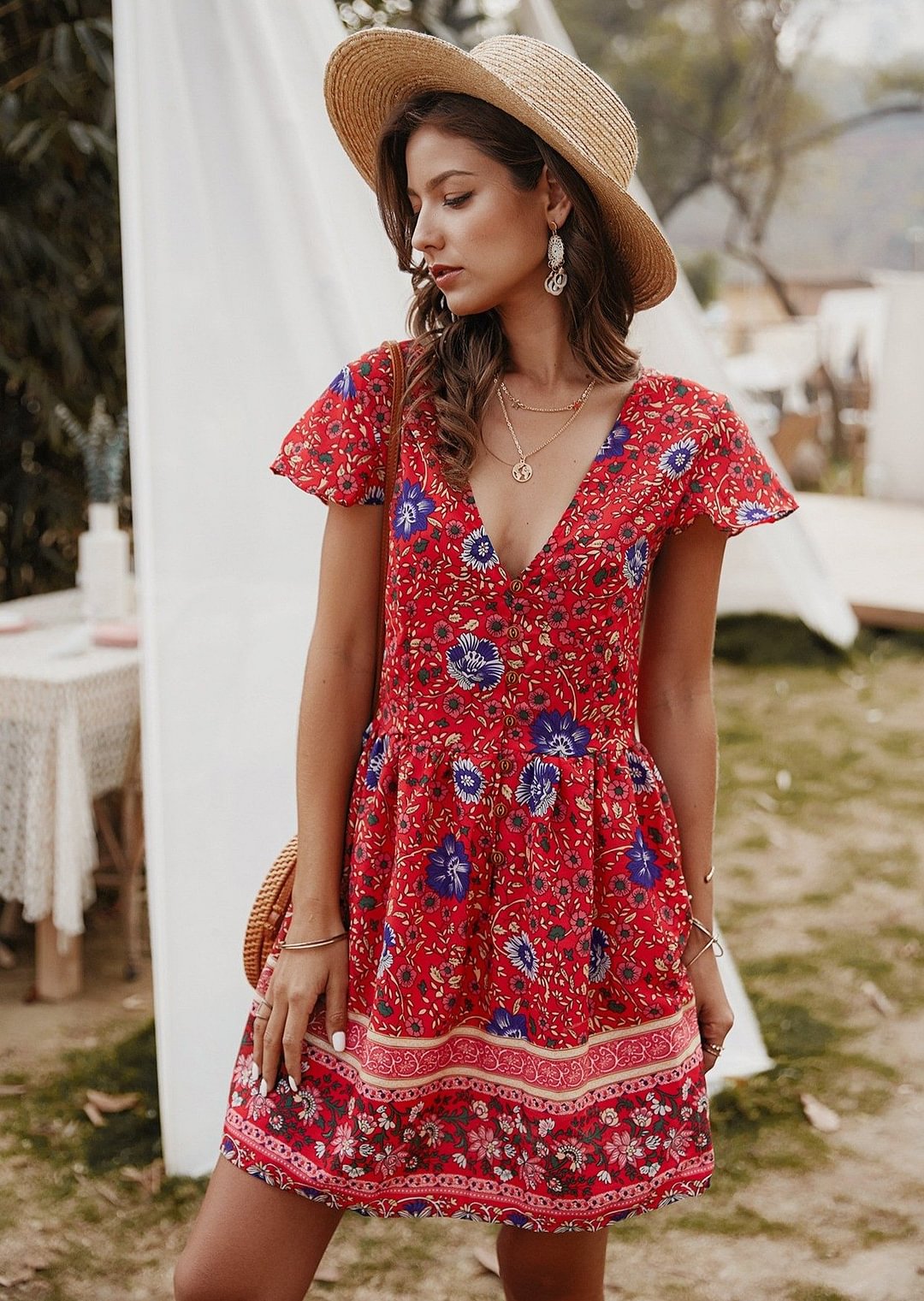Daylight Floral Mini Dress August Lemonade August Lemonade