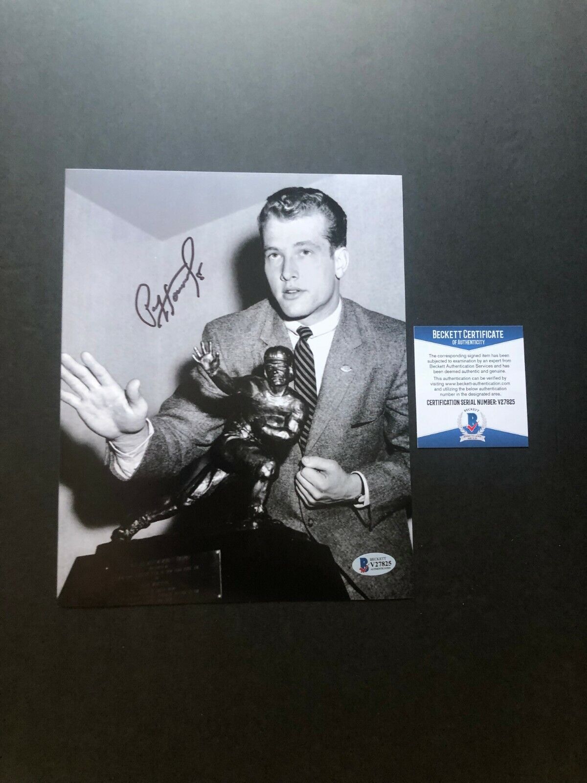 Paul Hornung Hot signed autographed Heisman Irish HOF 8x10 Photo Poster painting Beckett BAS coa