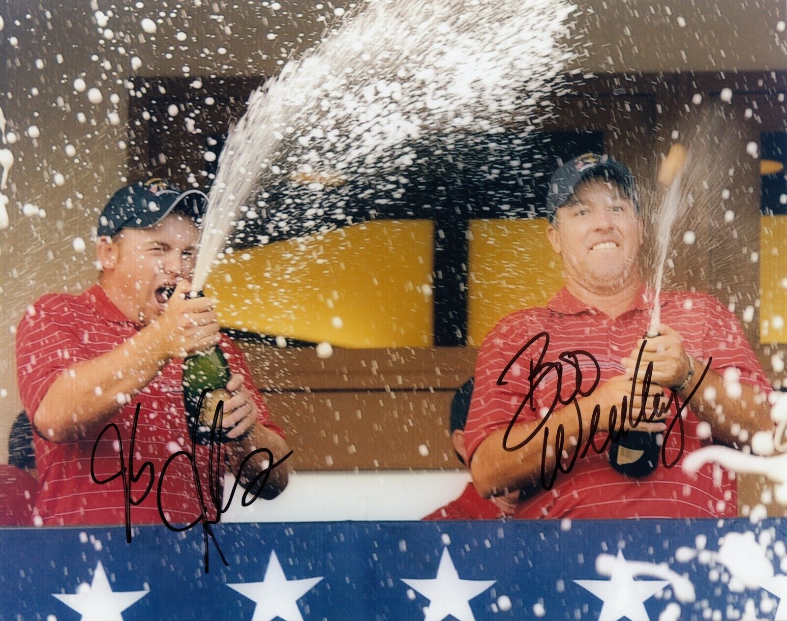 J B Holmes Boo Weekley #1 Ryder Cup 8x10 Signed Photo Poster painting w/ COA Golf 031719