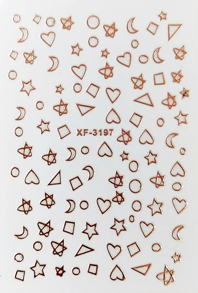 3D Nail Art Sticker Decoration Shadow Moon DIY Sticker Decals Tips Manicure Design Constellation Stars Adhesive Sticker for Nail