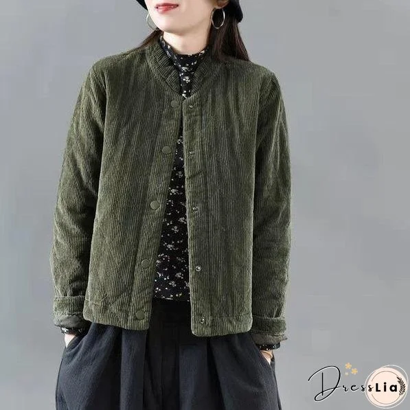 Thick Cotton Women Casual Jackets Outerwear Coats