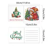 6Pcs Diamond Painting Xmas Animals Greeting Card for Holiday Party Favors