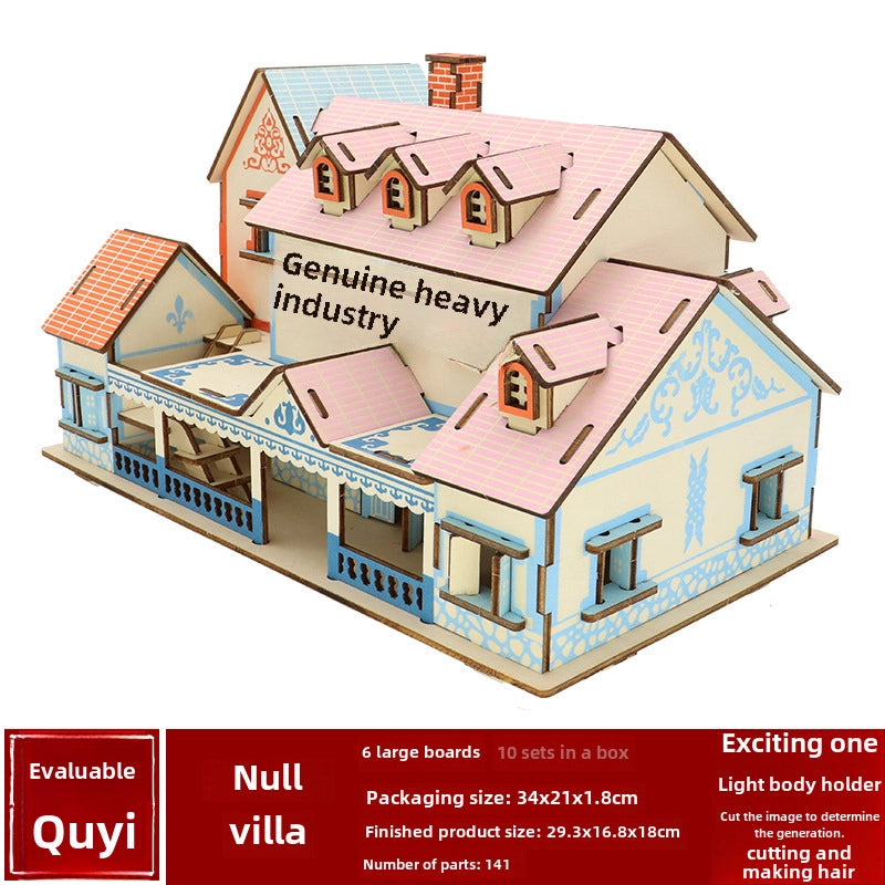 Stall Supply Children’s Wooden 3D Puzzle Adult Puzzle Christmas Building Handmade Educational Model Toy