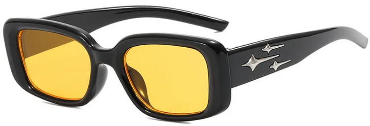 Vintage Square Sunglasses Woman 2024 Luxury Brand Galaxy Stars Small Frame Sun Glasses Female Classic Black Rectangle Oculos De