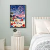 Diamond Painting -DIY Round Drill Independence Day Happy Fireworks(60*40CM)