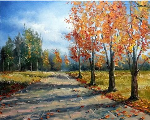 

Autumn Road – Paint By Numbers - 40*50CM, 501 Original