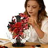 Gothic Cross & Rose & Skeleton Hand Building Blocks Set Building Bricks Kit Construction Bricks Toy Gifts for Anniversaries Valentines Day Halloween