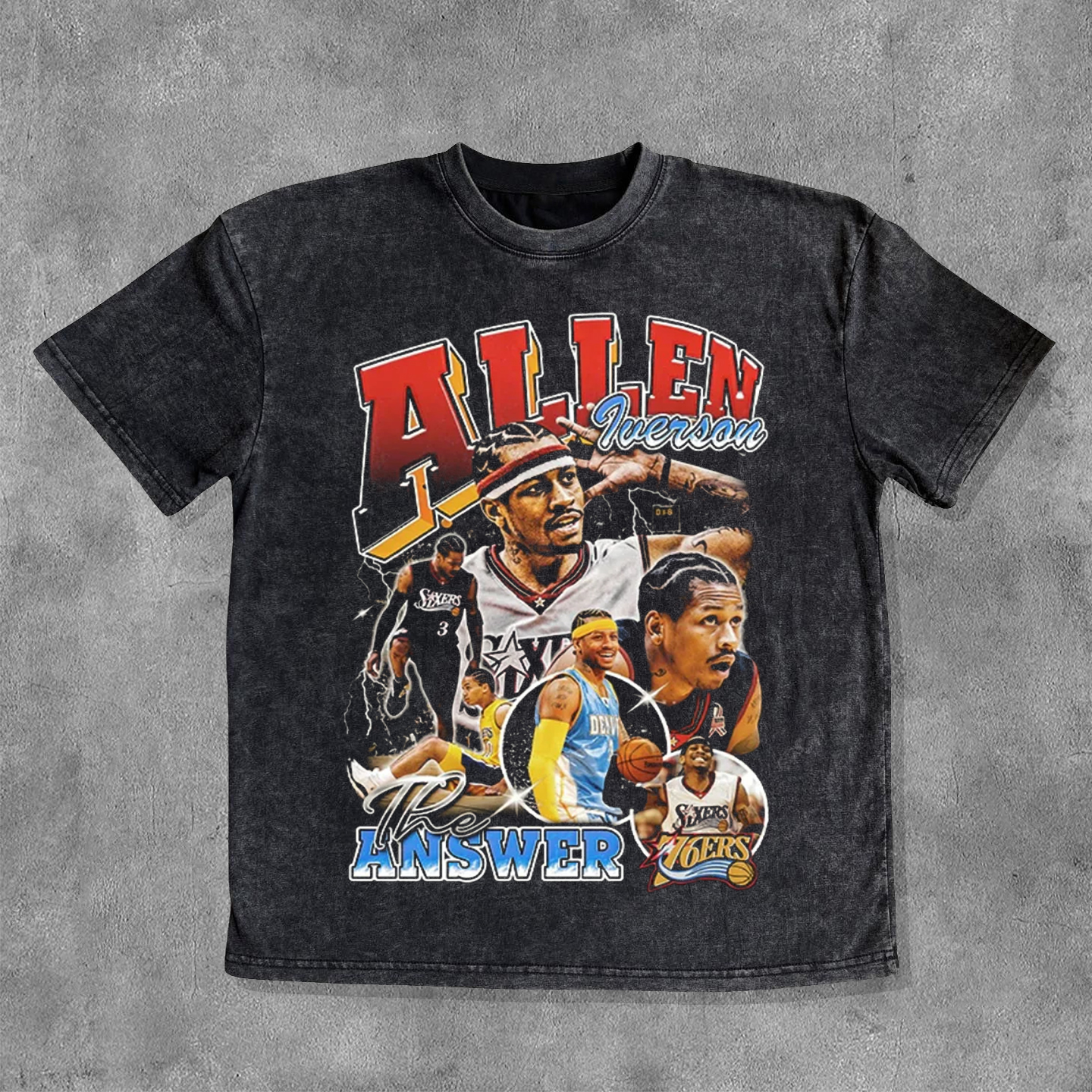 No.3 Basketball Player Washed Distressed T-Shirt