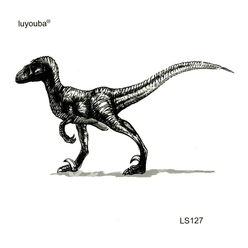 Dinosaur Tyrannosaurus Rex Waterproof Temporary Tattoos Men Harajuku Tatoo Sticker Faux Tatouage Temporaire Femme Kids Tattoo