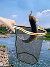 Fishing Landing Net Wooden Handle Trout Net Fly Fishing Net Fishing Accessories
