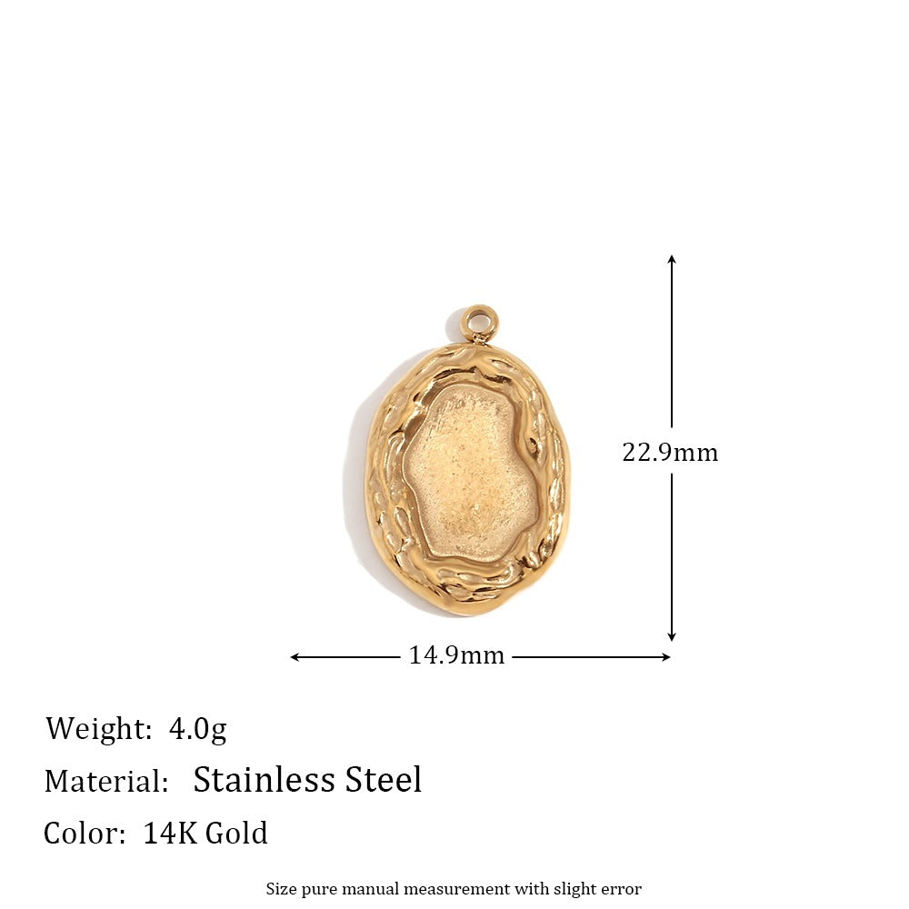 5 Pieces Fashion Irregular Heart Stainless Steel 18K Gold Plated Jewelry Making