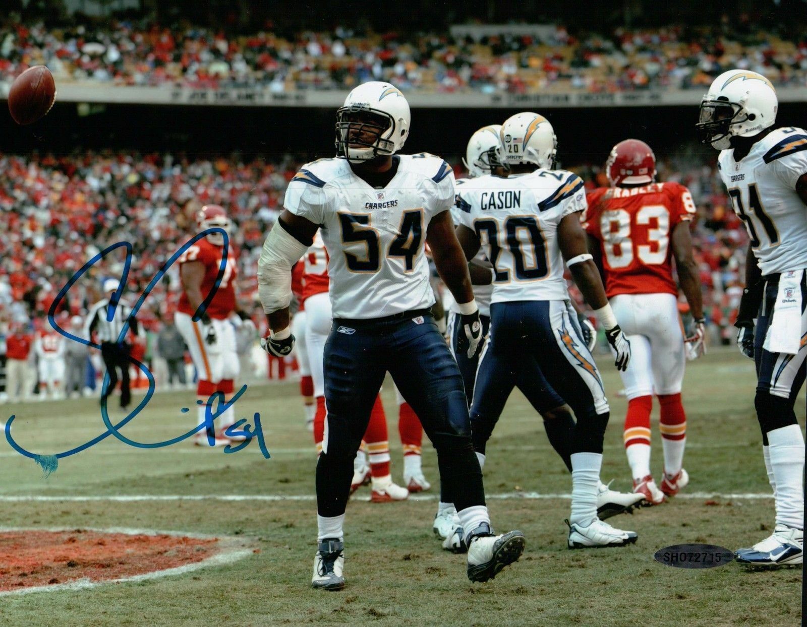 Stephen Cooper Signed 8X10 Photo Poster painting Autograph Chargers Walking Auto UDA Smear