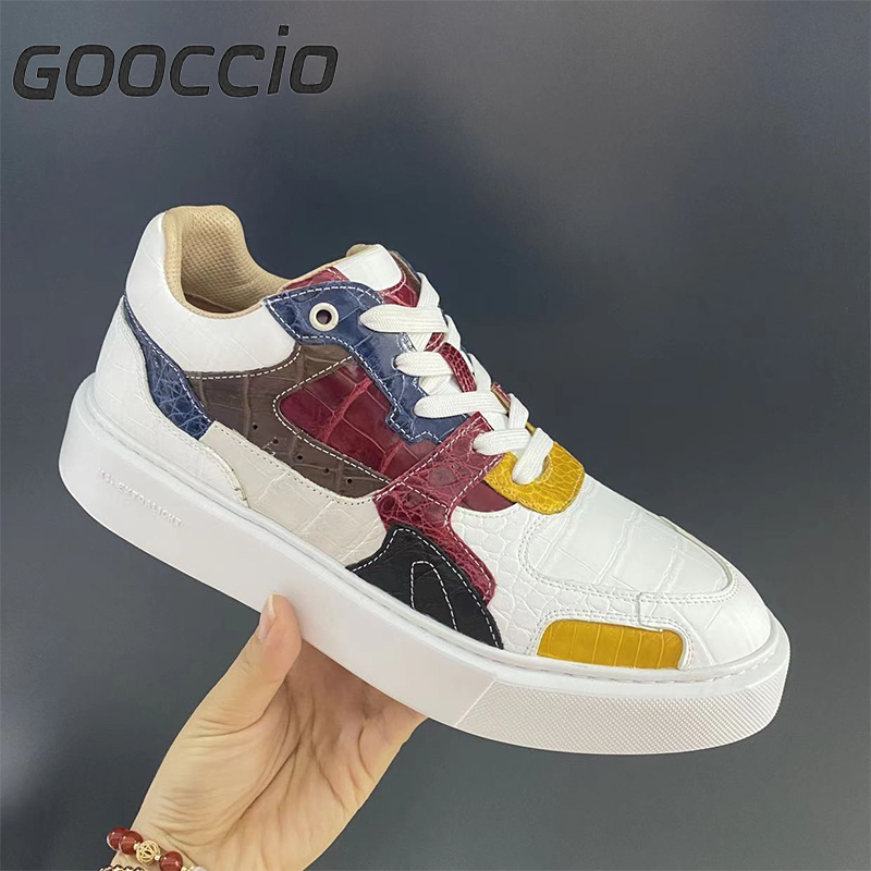 MY236 Crocodile Leather Casual Shoes/Sneakers For Men GOOCCIO   
