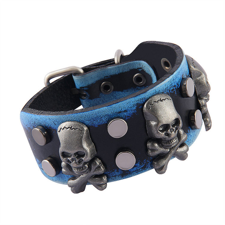 Men's Gold Skull Hip-Hop Bracelet