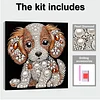 uk.everydayedeals DIY Pearl Painting With Frame - Handmade Self-Adhesive Pearls - Puppy(30*30cm)