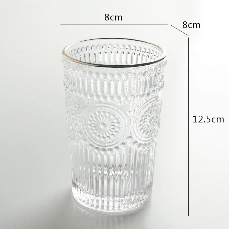 Vintage Roman Glass Cup Nordic Home Decor Wine Glasses Water Bottle Drinking Coffee Mug Living Room Table Decor Accessories