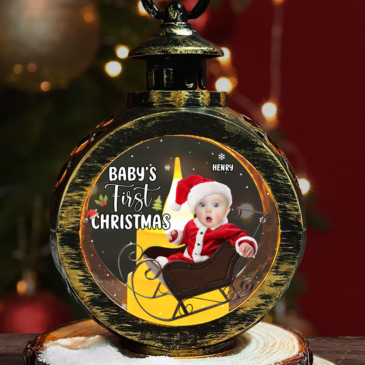 Loveyoufancy Baby Christmas - Personalized Custom Christmas Lantern
