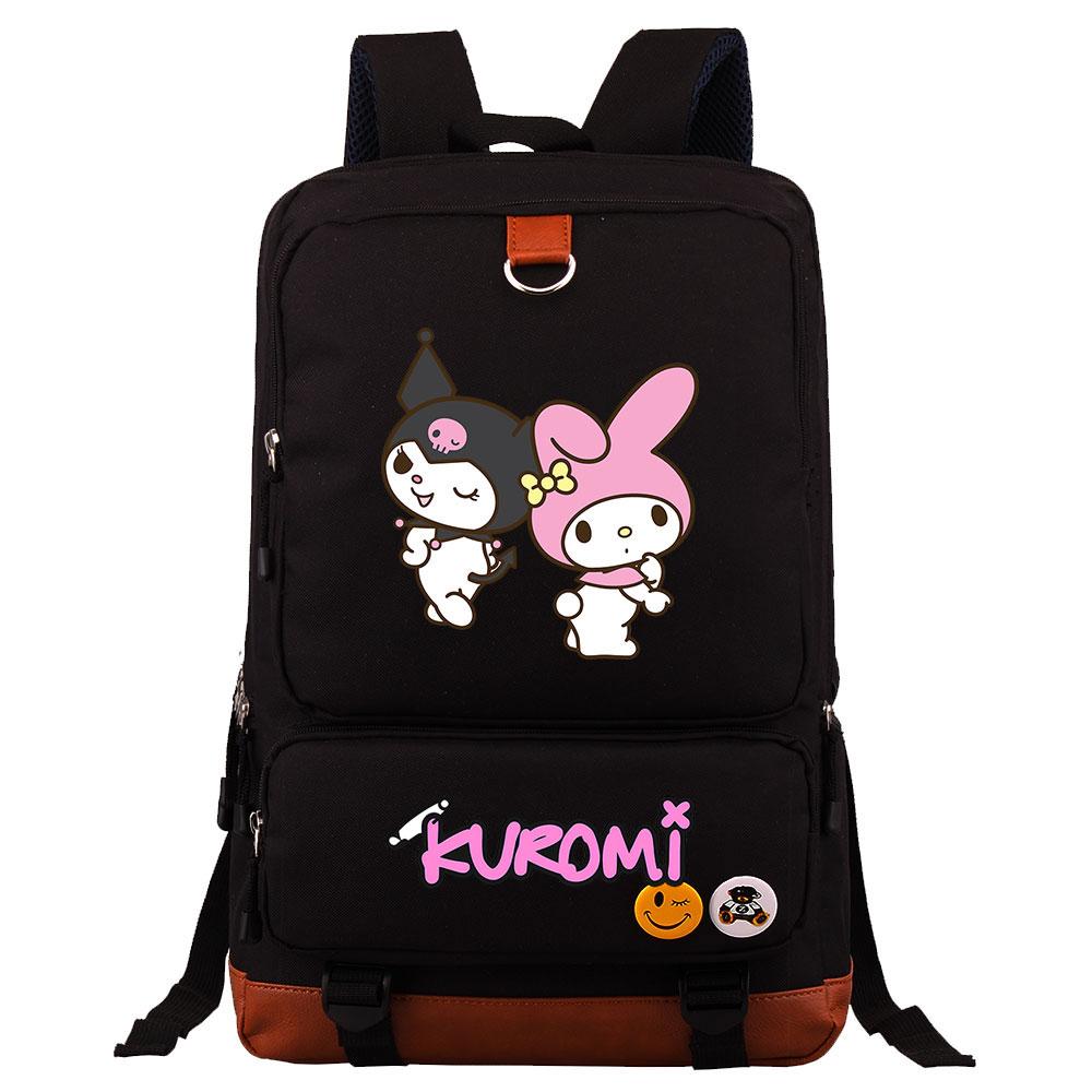 Mayoulove Kuromi Backpack Lightweight Design with Multiple Pockets for School and Travel-Mayoulove