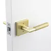 [US Local Warehouse] Verdurancd Heavy Duty Privacy Doors Handles with Locks Square Entrydoor Knurled Handle for Left Right Sided for Front Entrance and Bedrooms Passage