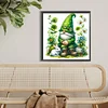 Diamond Painting-DIY Full Round Drill Green Gnome(40*40 CM)