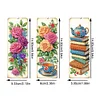 (US Local)3Pcs Special Shape Flowers Coffee 5D DIY Diamond Painting Bookmark Craft Kit