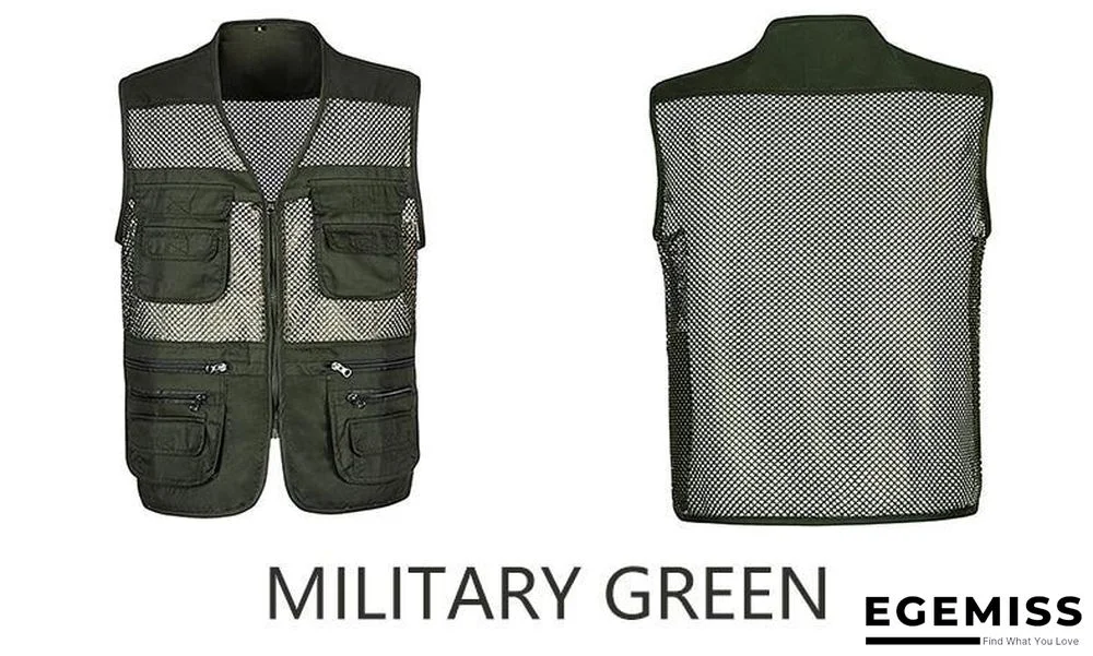 Men Multi-Pocket Classic Waistcoat Male Sleeveless Unloading Solid Coat Work Vest Tactical Masculino Jacket | EGEMISS