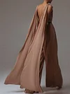 Solid Color Deep V-Neck Loose Jumpsuits