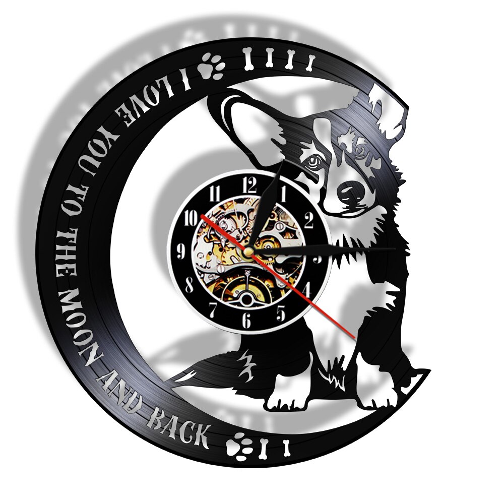 

Welsh Corgi Portrait - Vinyl Record Wall Clock - Without LED, 501 Original