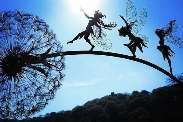 Fairy Steel Garden Sculptures - The Naughty Spirits Are Dancing