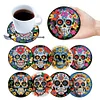 Ein Set (8 Stück) Holzschädel - 5d DIY Craft Untersetzer