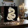 DIY Pearl Painting Snake for Home Wall Decor with Frame(30x30cm)