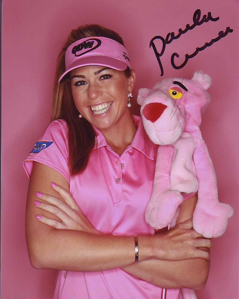 Paula creamer signed autographed lpga golf the pink panther Photo Poster painting