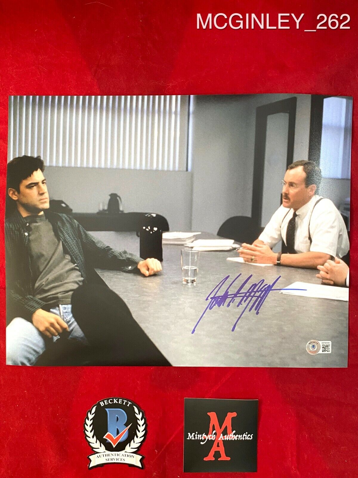 JOHN MCGINLEY AUTOGRAPHED SIGNED 11x14 Photo Poster painting! OFFICE SPACE! BECKETT COA!