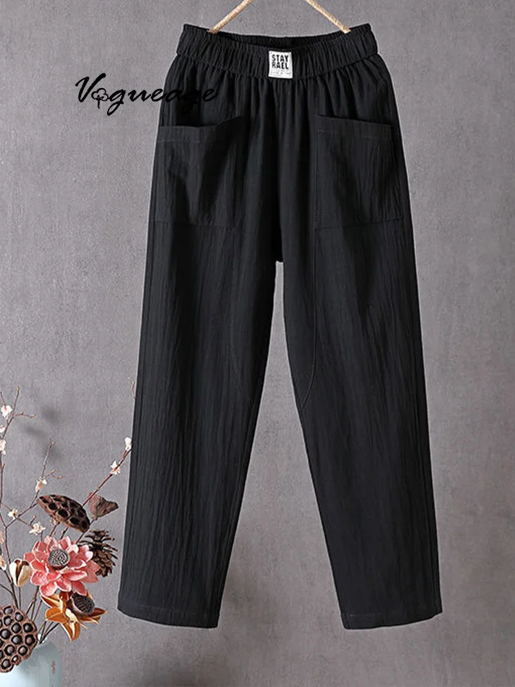 Korean Loose Slim Straight Summer Thin Nine-Point Harem Pants