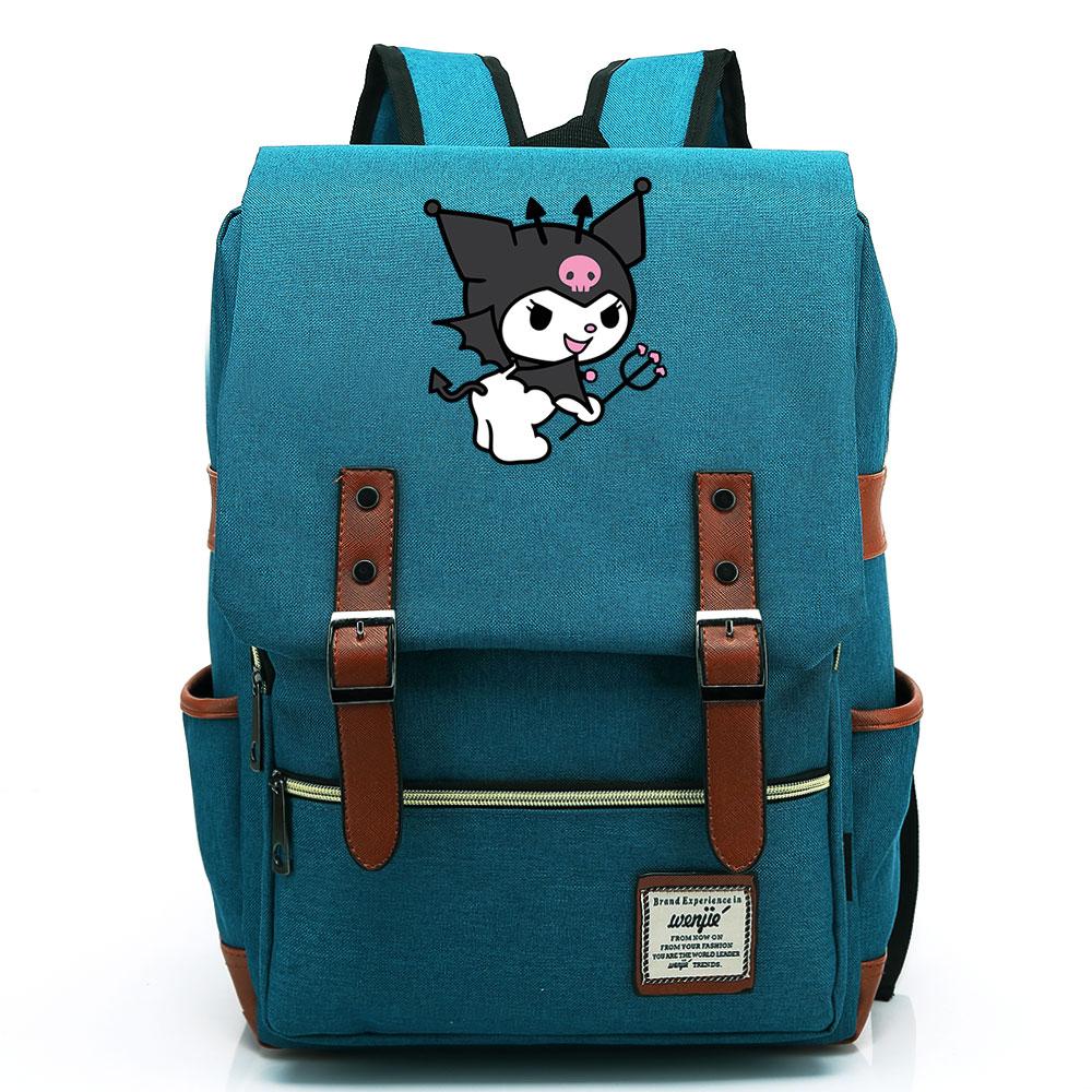 Mayoulove Kuromi Backpack Lightweight Design with Adjustable Straps for School and Travel-Mayoulove