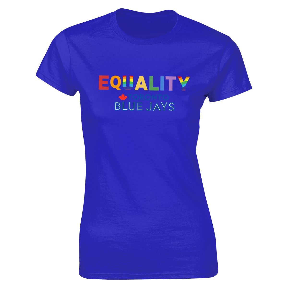Toronto Blue Jays Rainbow Equality Pride Women's Crewneck T-Shirt