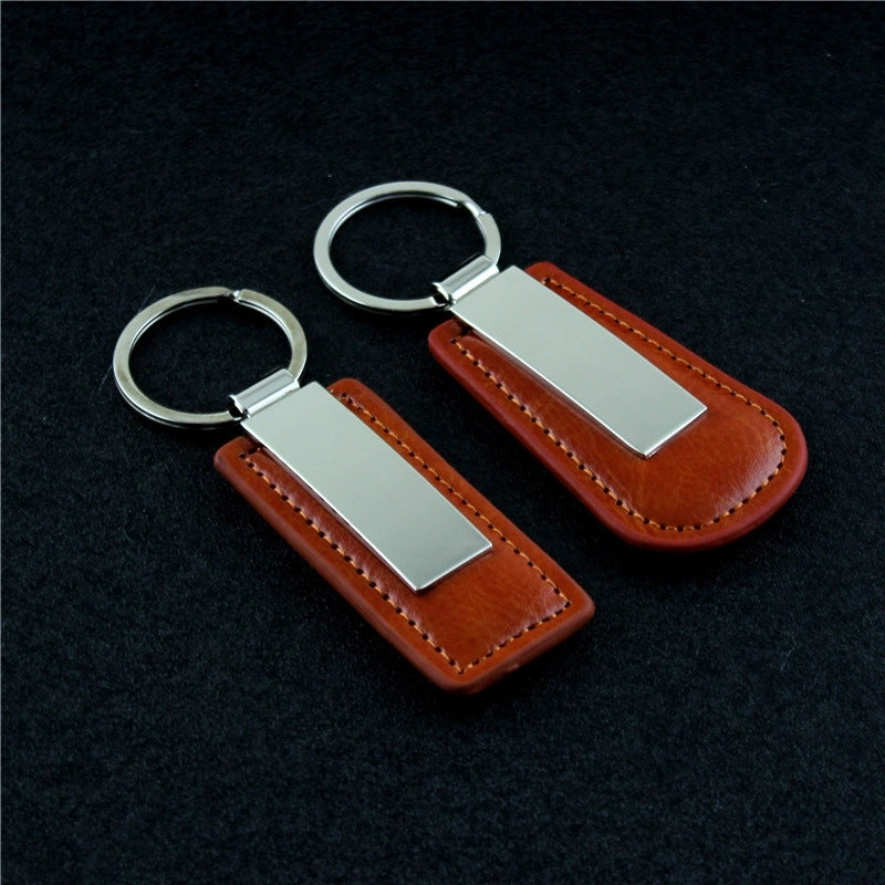 Minimalist Classic Style Solid Color Pu Leather Zinc Alloy Unisex Bag Pendant Keychain